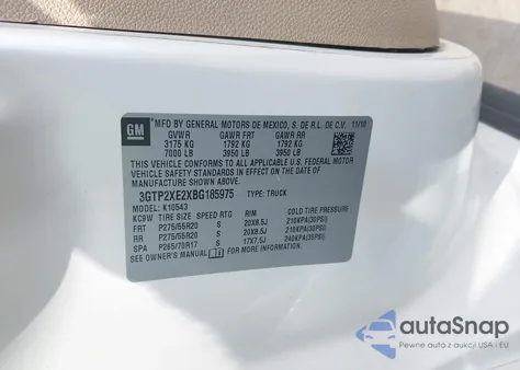 2011 GMC Sierra 1500 Denali из США, поврежденный, VIN 3GTP2XE2XBG185975